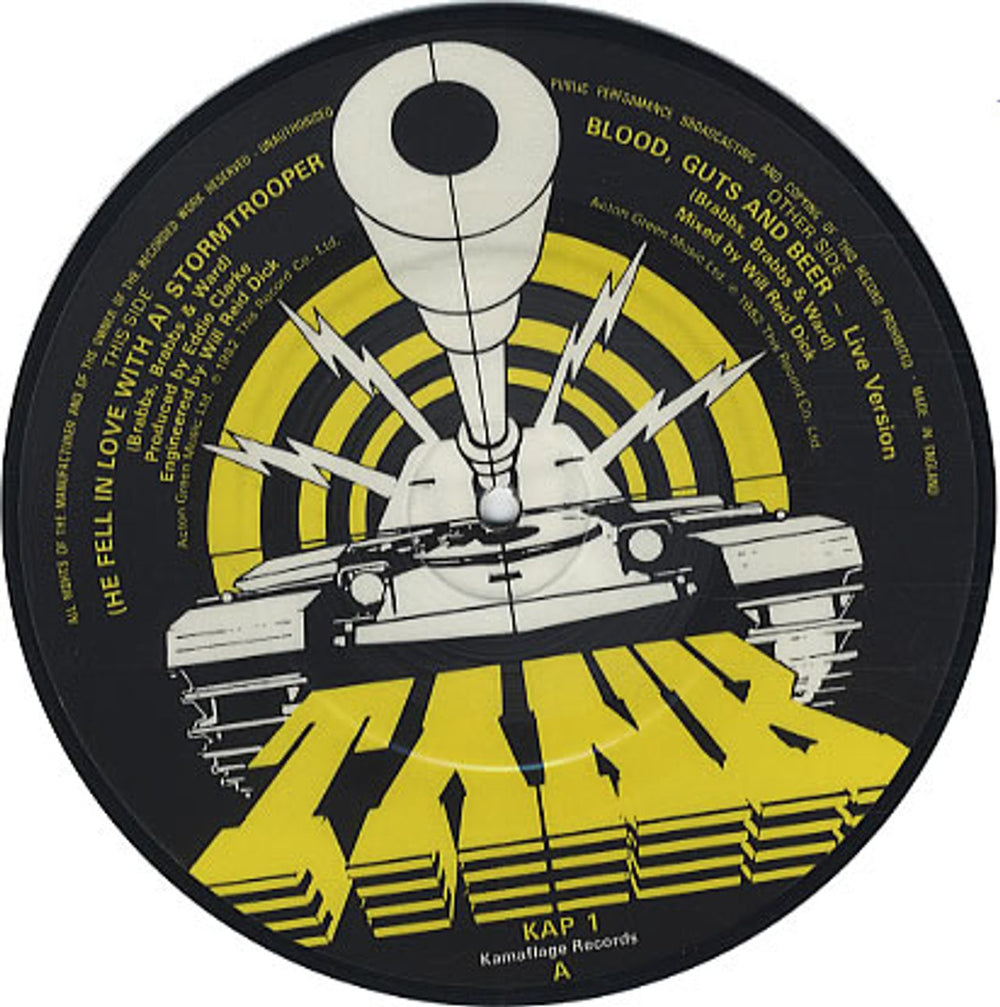 Tank (He Fell In Love With A) Stormtrooper UK 7" vinyl picture disc (7 inch picture disc single) TNK7PHE10056