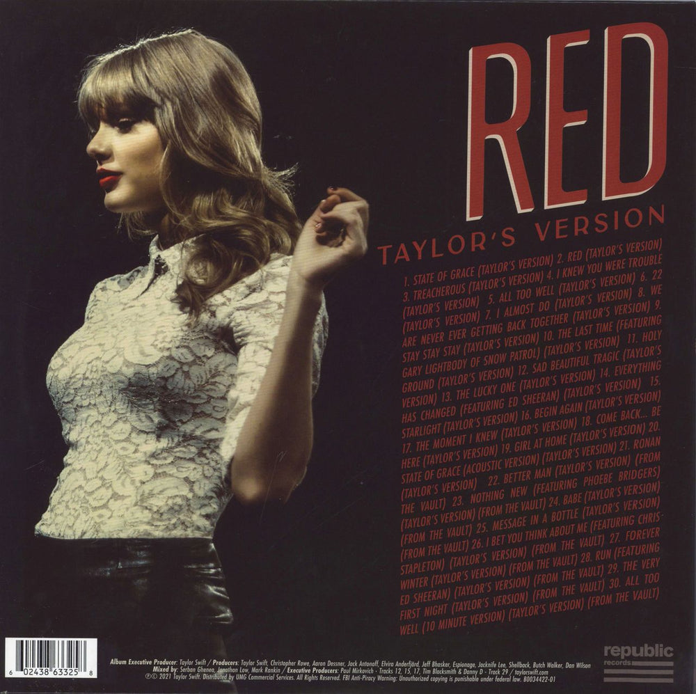 Taylor Swift Red (Taylor's Version) - Red Vinyl US 4-LP vinyl set 