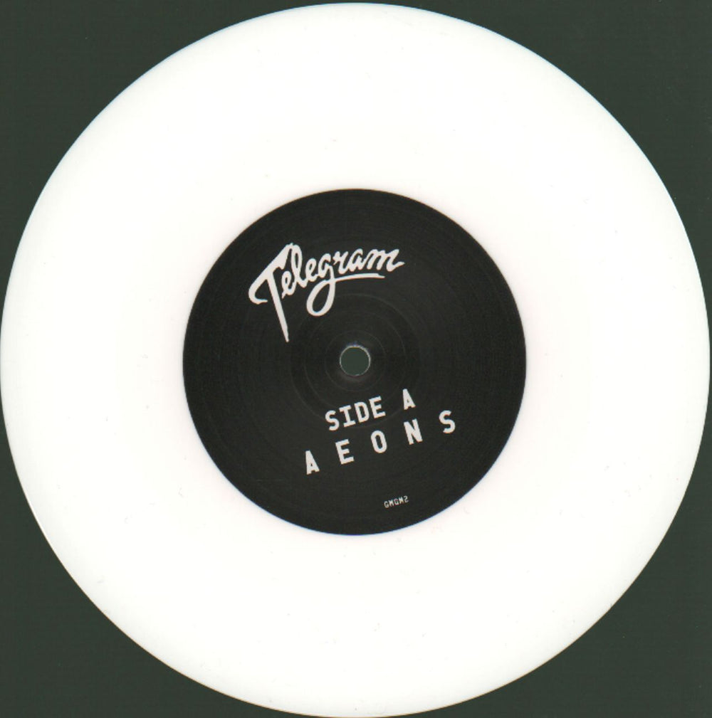 Telegram Aeons - White Vinyl + Autographed Sleeve UK 7" vinyl single (7 inch record / 45) XGL07AE682821