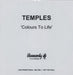 Temples Colours To Life UK Promo CD-R acetate CD-R