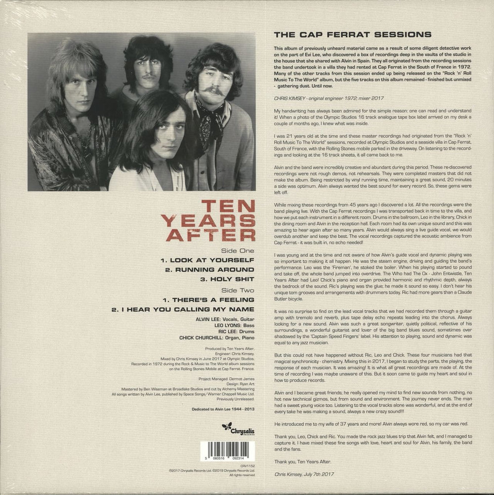 Ten Years After The Cap Ferrat Sessions - RSD19 - Green Vinyl - Sealed UK vinyl LP album (LP record) 5060516092314