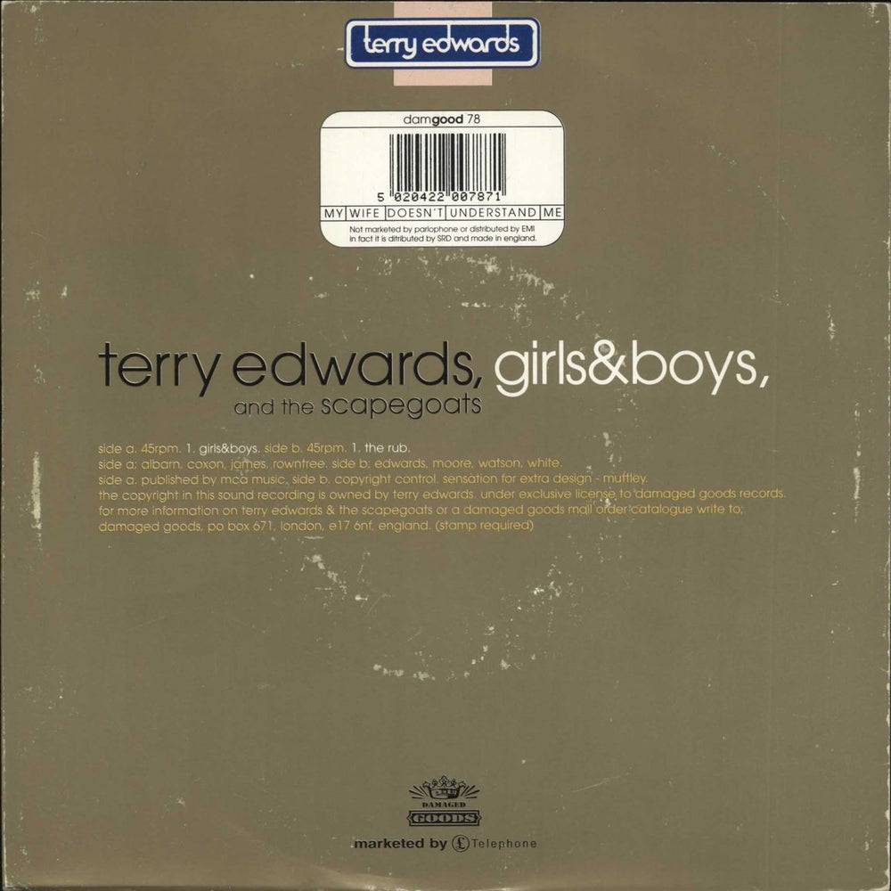 Terry Edwards Girls & Boys UK 7" vinyl single (7 inch record / 45) T.E07GI711079