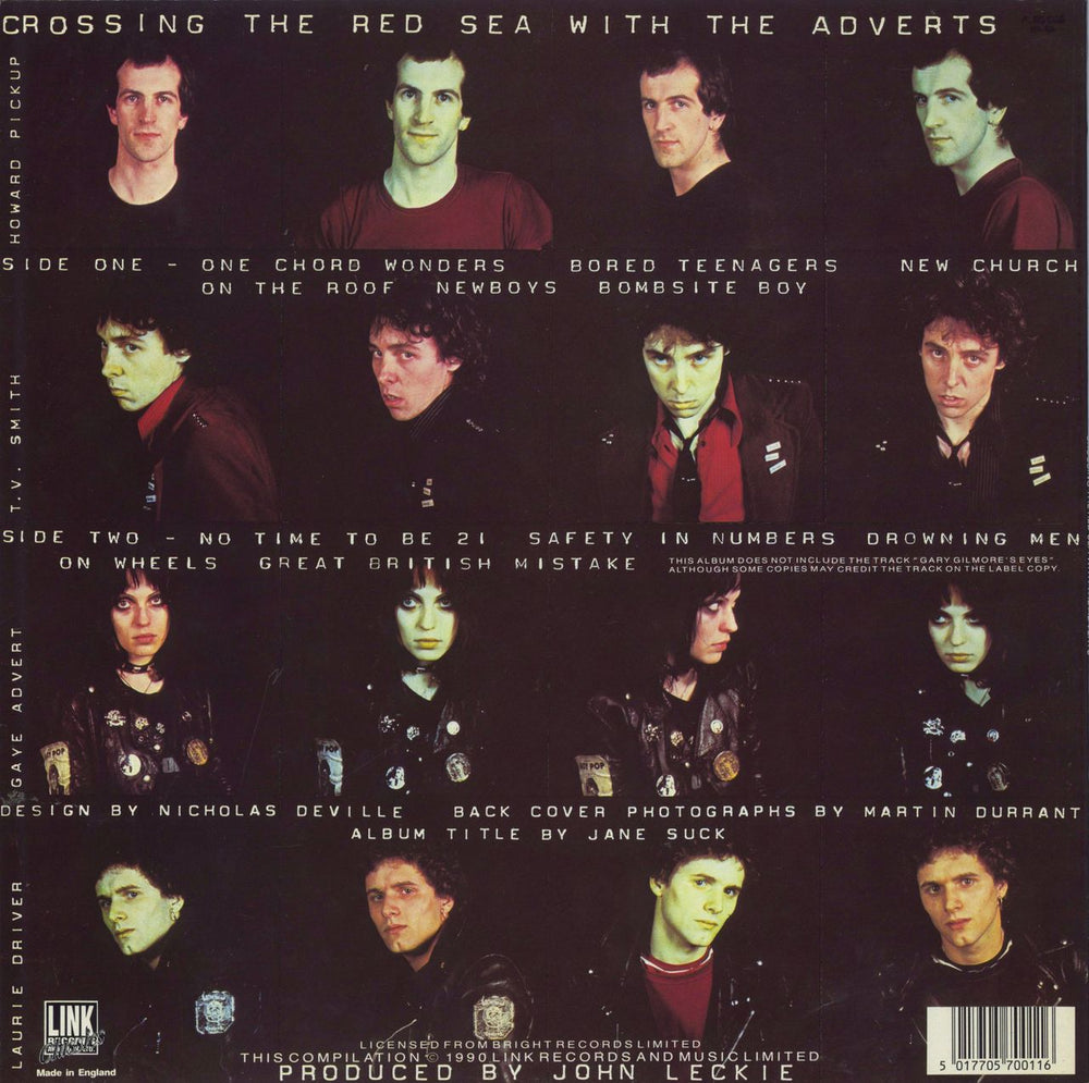 The Adverts Crossing The Red Sea With The Adverts - Green Vinyl UK vinyl LP album (LP record) 5017705700116