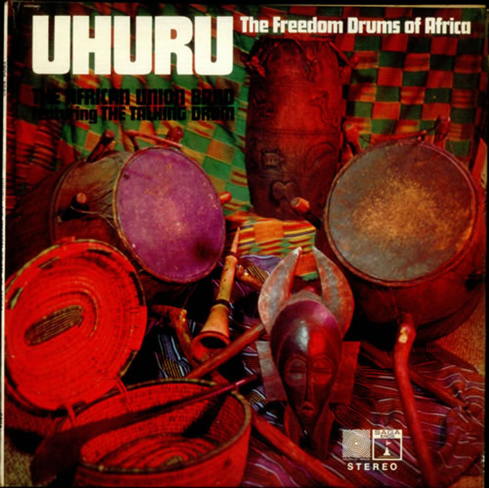 The African Union Band Uhuru - The Freedom Drums Of Africa UK vinyl LP album (LP record) EROS8080