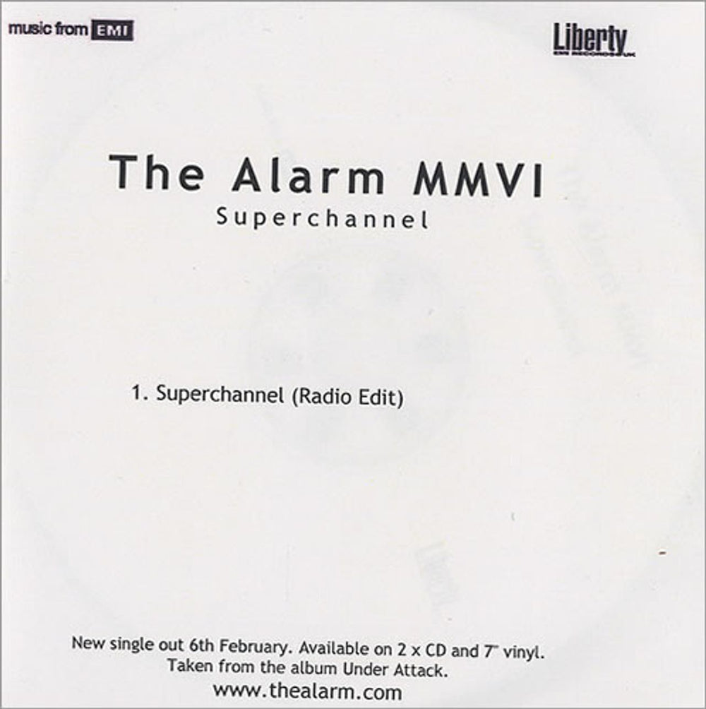 The Alarm Superchannel UK Promo CD-R acetate CDR ACETATE