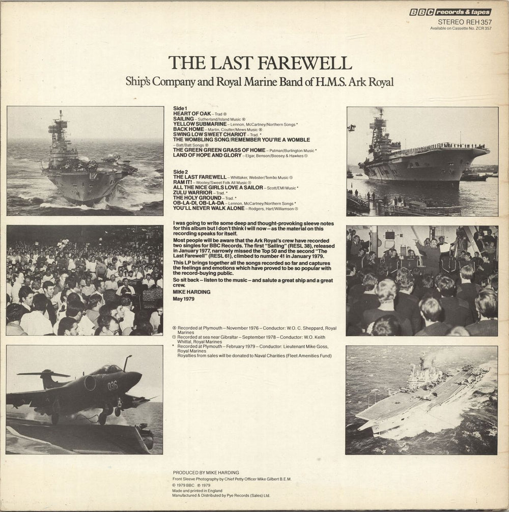 The Band Of H.M. Royal Marines The Last Farewell UK vinyl LP album (LP record)