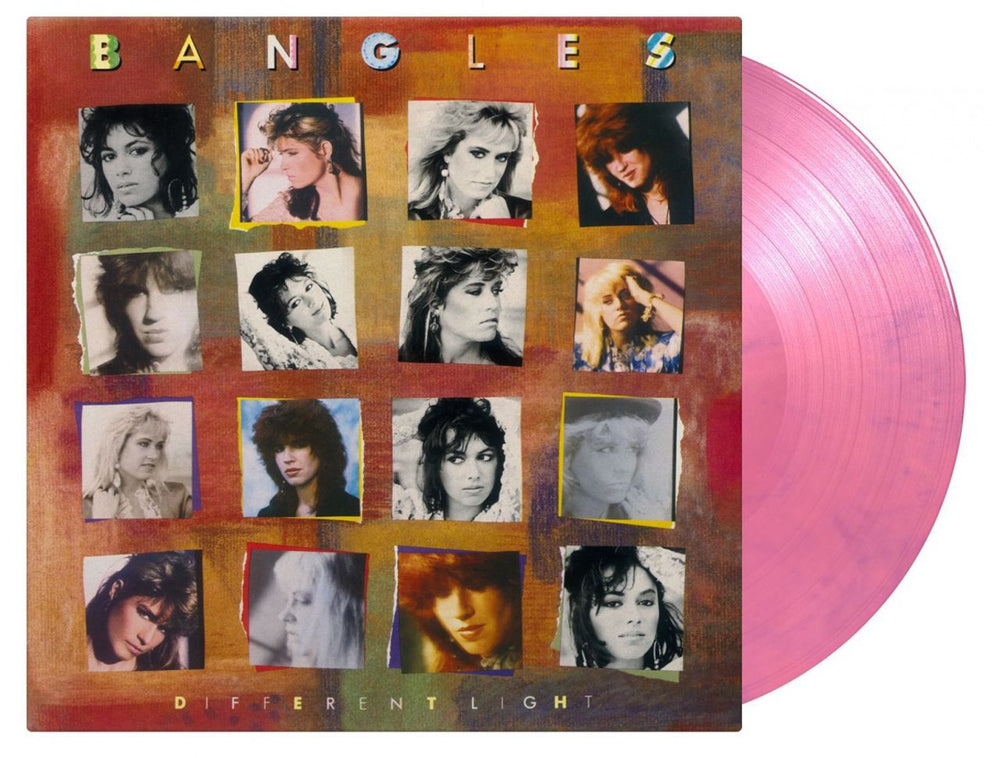 The Bangles Different Light - Pink & Purple Marbled Vinyl UK vinyl LP album (LP record) MOVLP2678