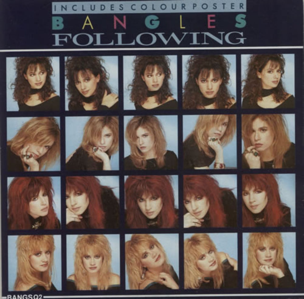 The Bangles Following - Poster Sleeve UK 7" vinyl single (7 inch record / 45) BANGSQ2