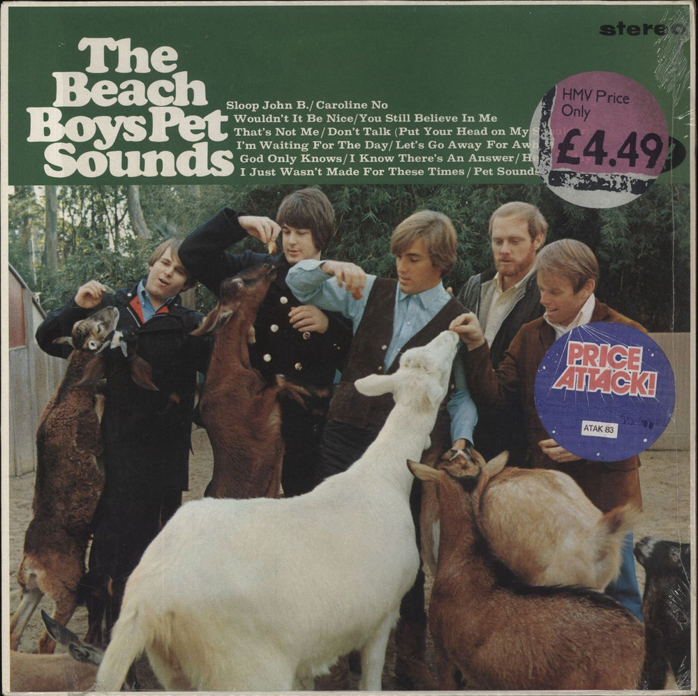 The Beach Boys Pet Sounds - Price Stickered UK vinyl LP album (LP record) EMS1179