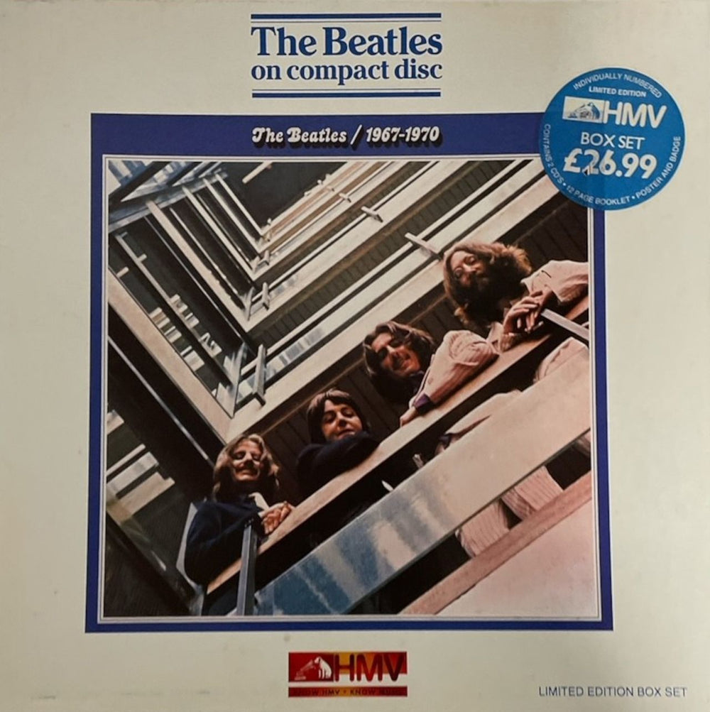 The Beatles 1967-1970 [Blue Album] - Stickered Box - EX UK CD Album Box Set BEACD25/12