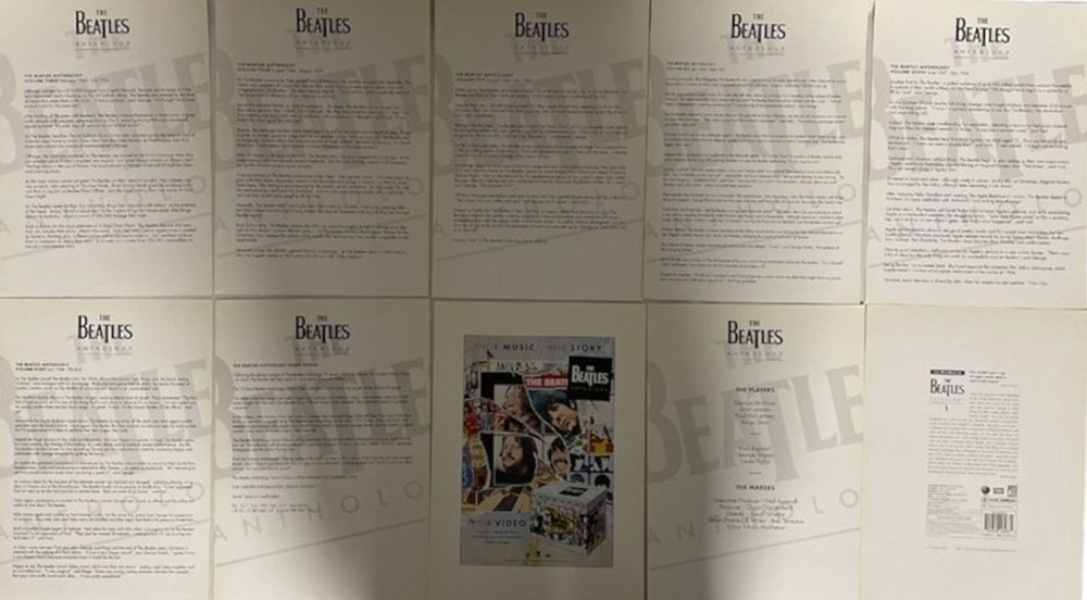 The Beatles Anthology Video + Photos UK Promo media press pack