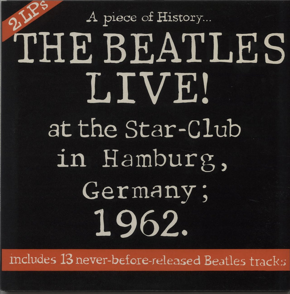 The Beatles Live! At The Star-Club In Hamburg - VG UK 2-LP vinyl record set (Double LP Album) LNL1