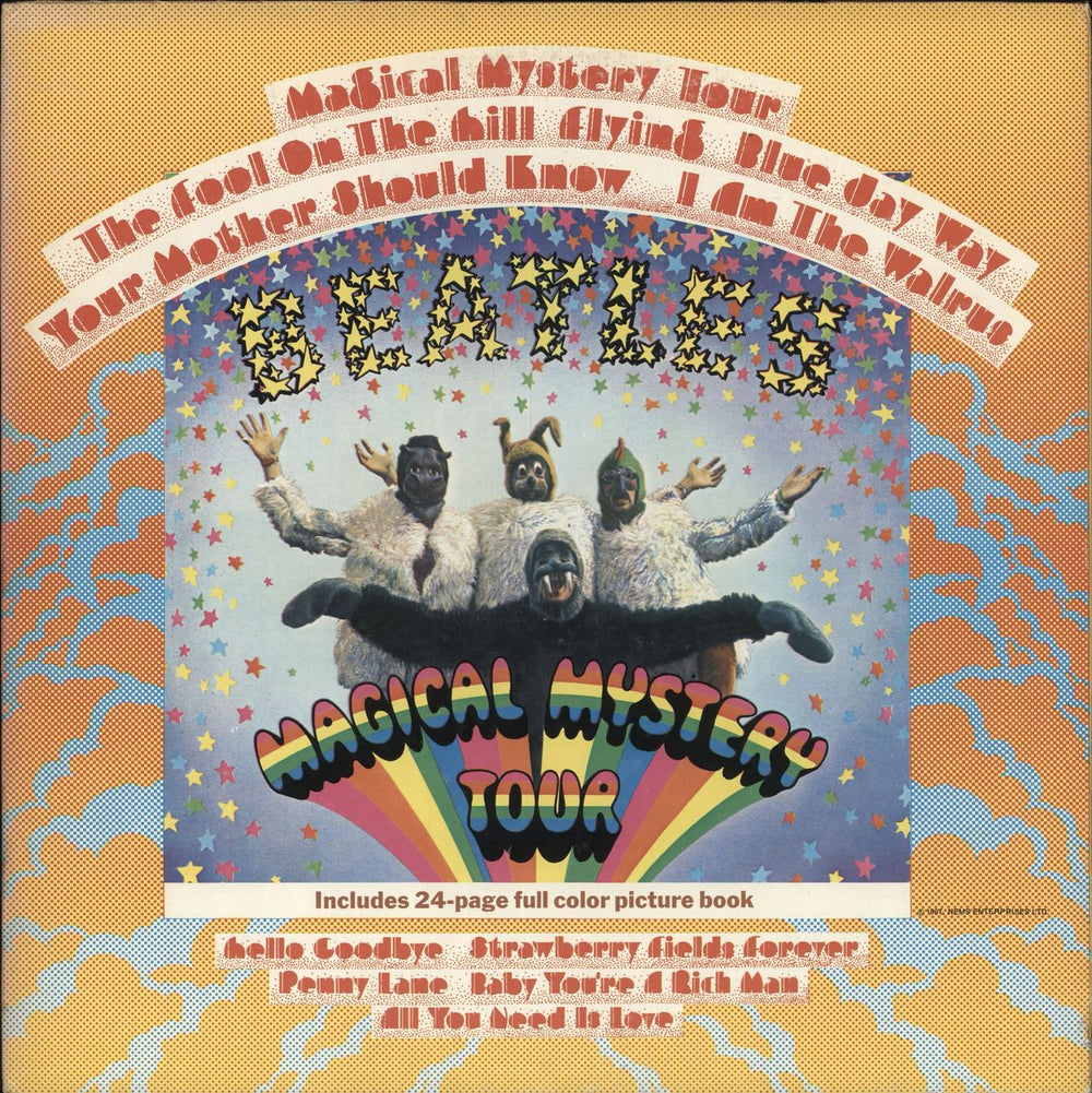 The Beatles Magical Mystery Tour - Peach Label - EX US vinyl LP album (LP record) SMAL2835