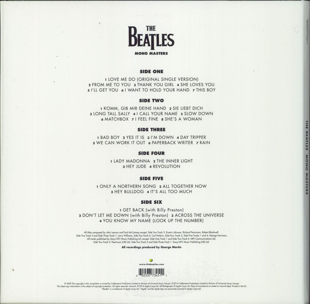 The Beatles Mono Masters - MONO - 180g UK 3-LP vinyl set