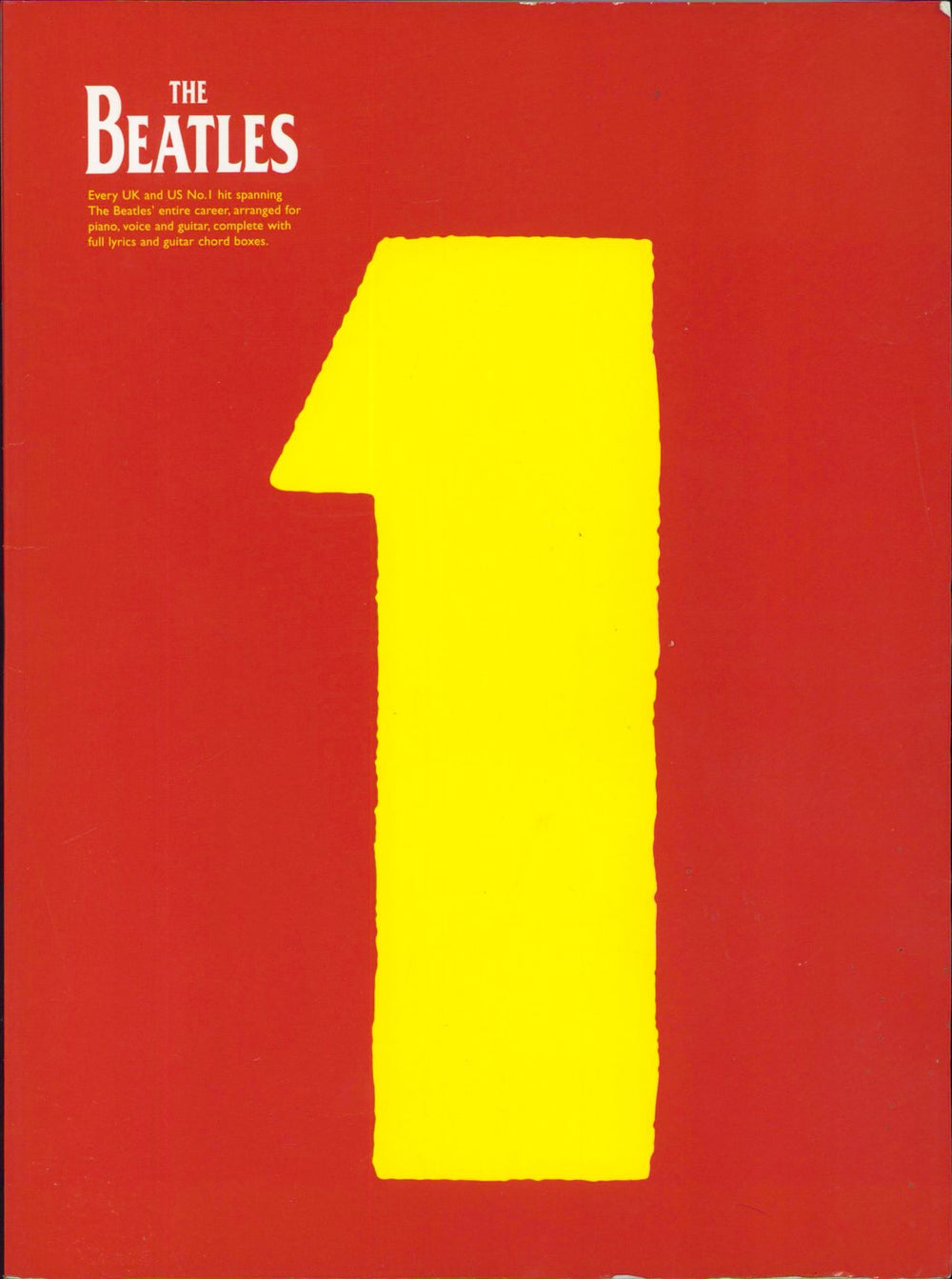 The Beatles One UK sheet music ISBN0-7119-8668-1