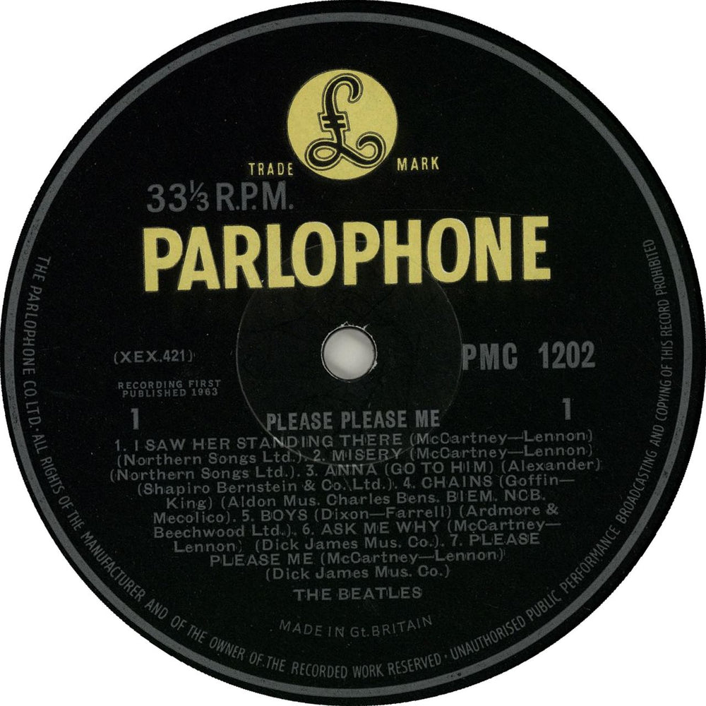 The Beatles Please Please Me - 5th EJD - PMKT - VG UK vinyl LP album (LP record) BTLLPPL593244