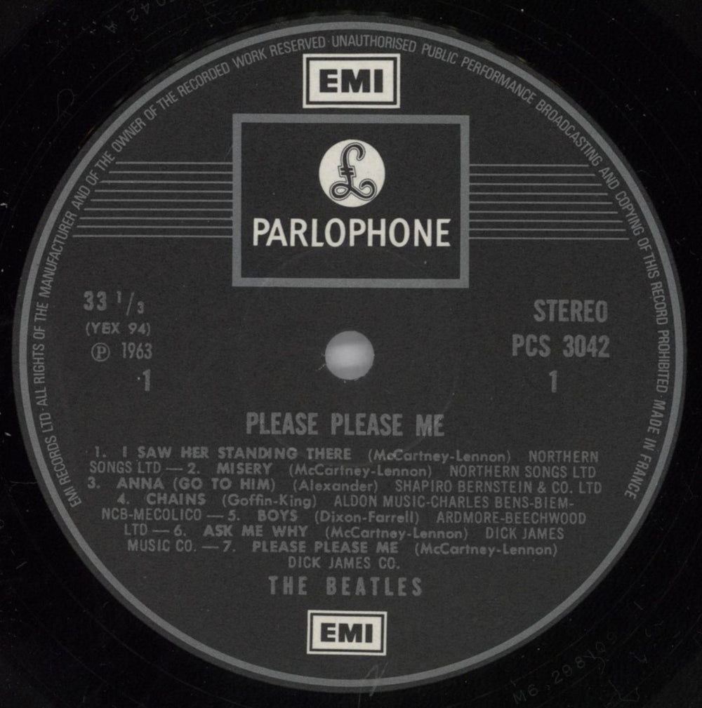 The Beatles Please Please Me - Pathé - VG UK vinyl LP album (LP record) BTLLPPL822897