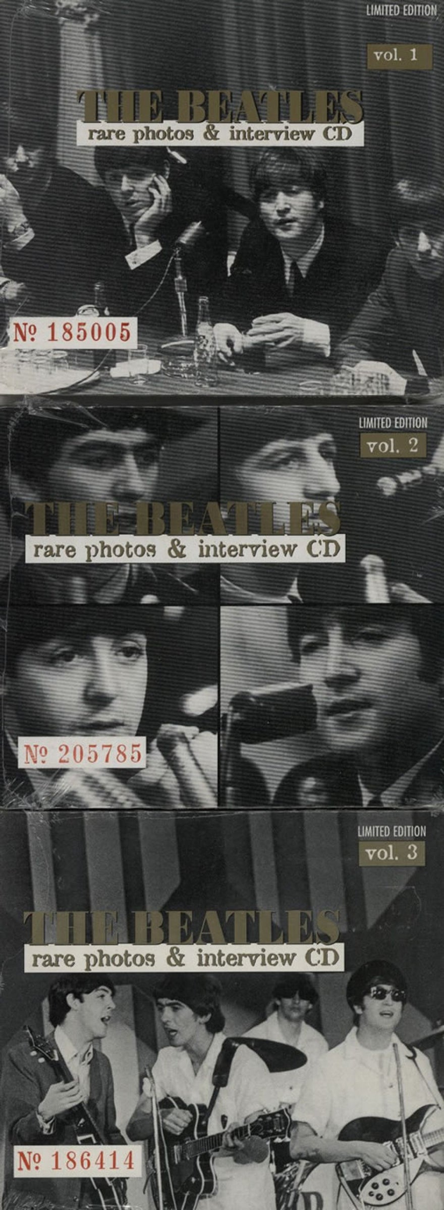 The Beatles Rare Photos & Interviews: Volumes 1 - 3 US 3-CD album set (Triple CD) JG001/002/003-2