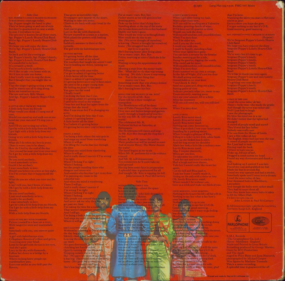 The Beatles Sgt. Pepper's - 1st - VG UK vinyl LP album (LP record)