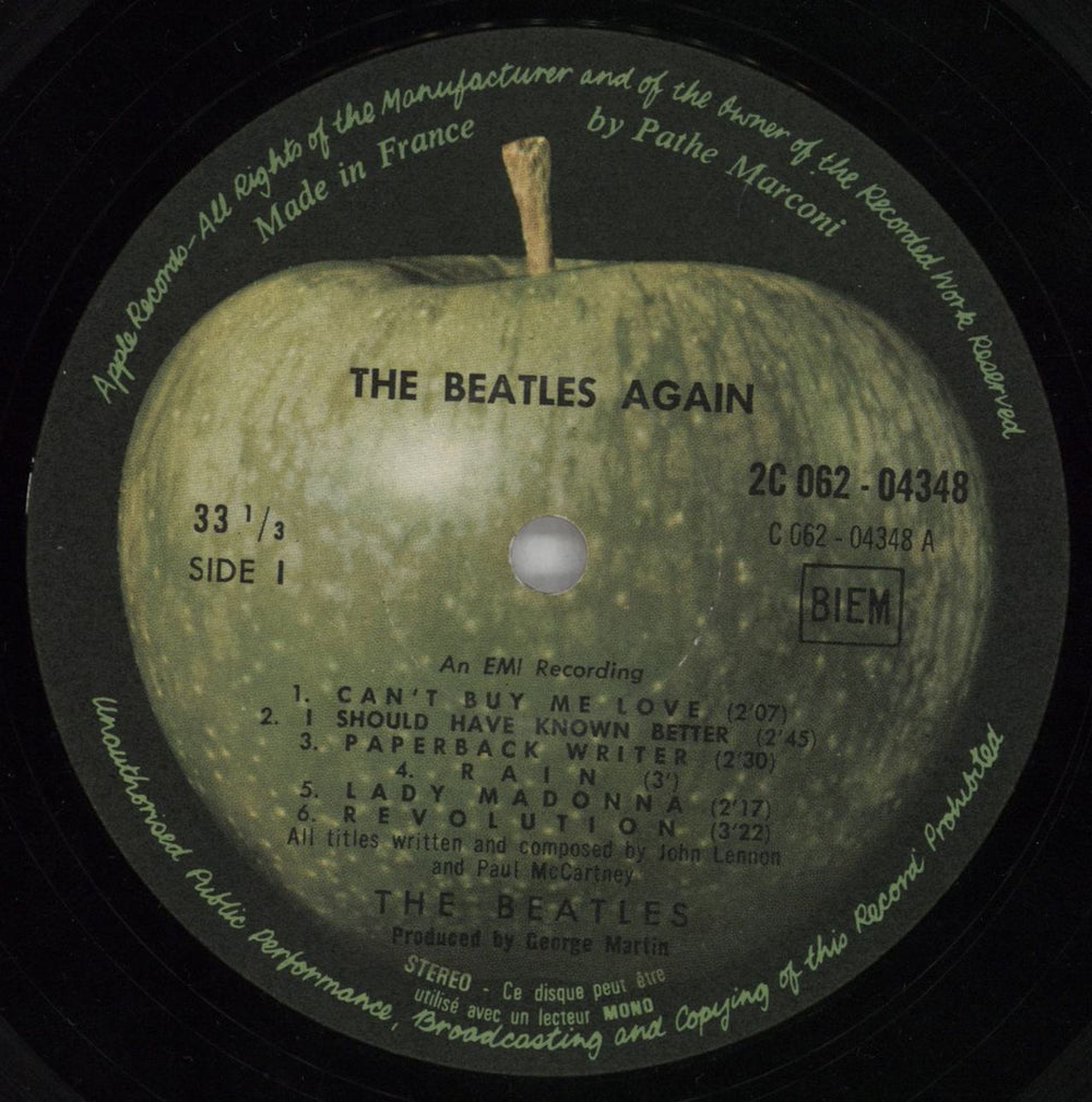 The Beatles The Beatles Again - VG French vinyl LP album (LP record) BTLLPTH824594