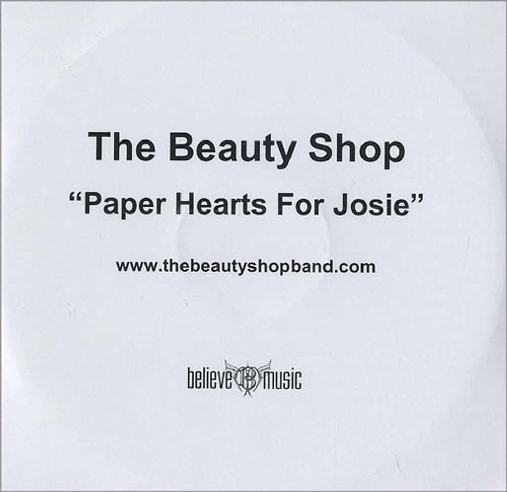 The Beauty Shop Paper Hearts For Josie UK Promo CD-R acetate CD-R ACETATE