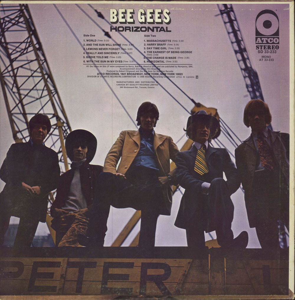 The Bee Gees Horizontal - 1st Canadian vinyl LP album (LP record)