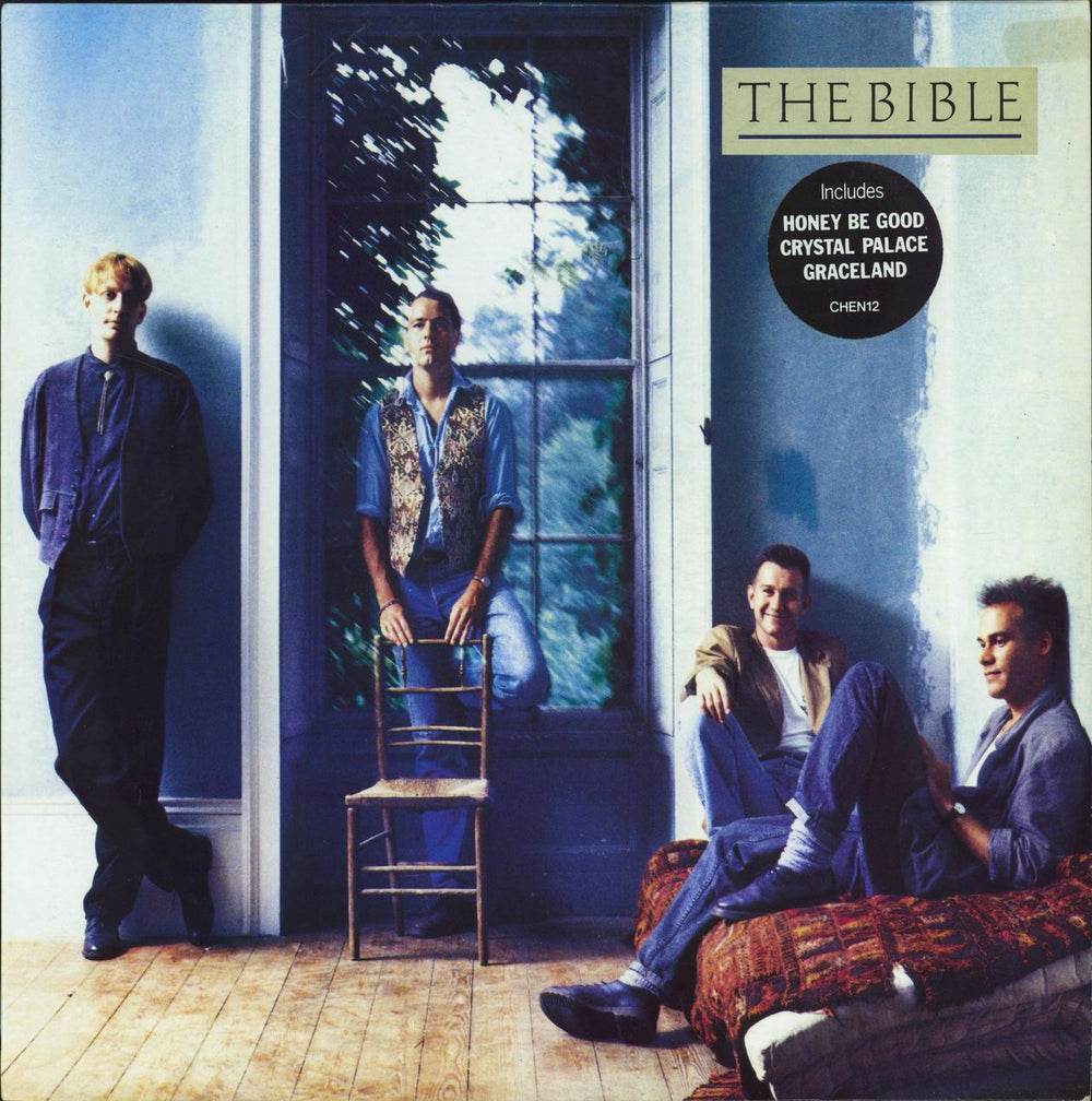 The Bible The Bible - Hype Sticker UK vinyl LP album (LP record) CHEN12