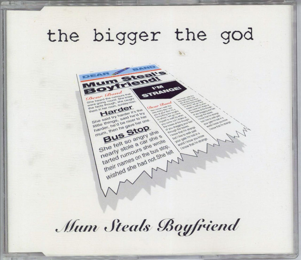 The Bigger The God Mum Steals Boyfriend UK CD single (CD5 / 5") OUTD9602