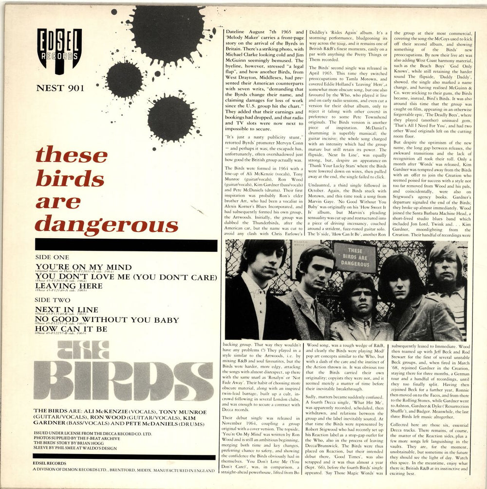 The Birds These Birds Are Dangerous UK vinyl LP album (LP record)