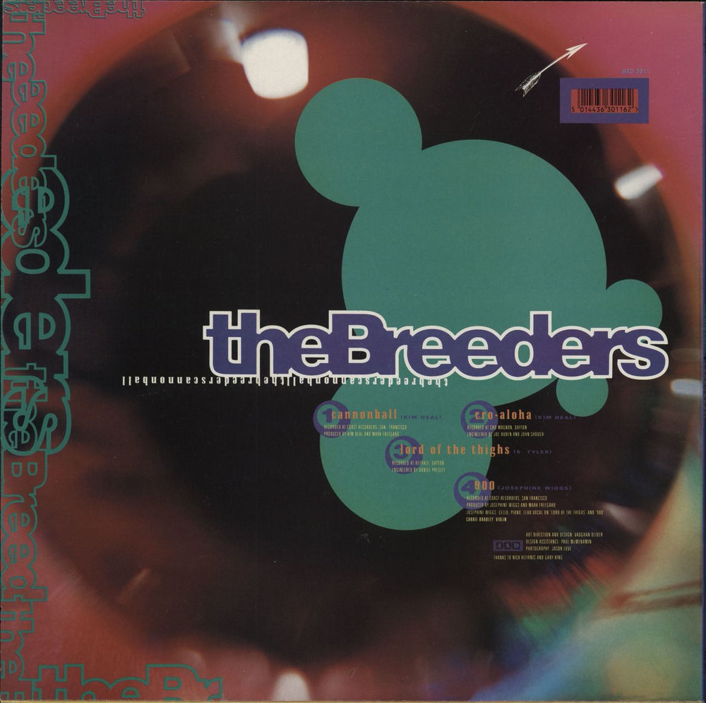 The Breeders Cannonball UK 12" vinyl single (12 inch record / Maxi-single) 5014436301162