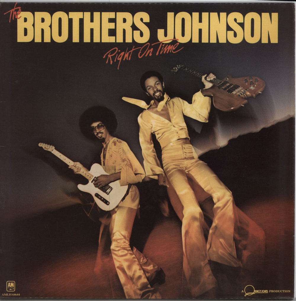 The Brothers Johnson Right On Time + lyrc insert UK vinyl LP album (LP record) AMLH64644