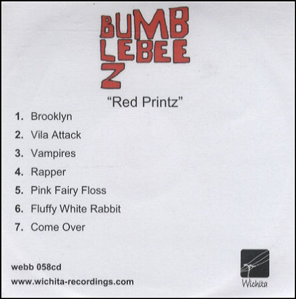 The Bumblebeez Red Printz UK Promo CD-R acetate CD-R ACETATE