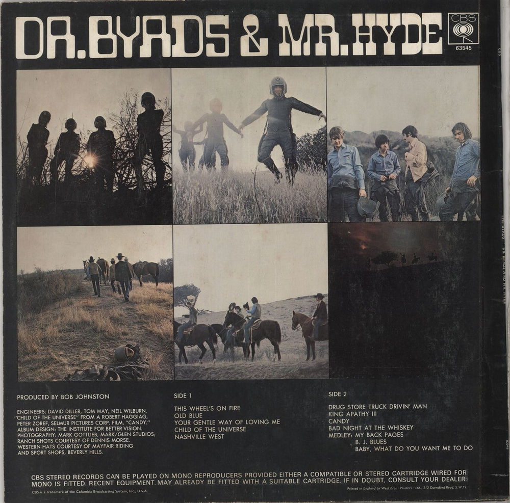 The Byrds Dr. Byrds & Mr Hyde - Mono - EX UK vinyl LP album (LP record) BYRLPDR734456