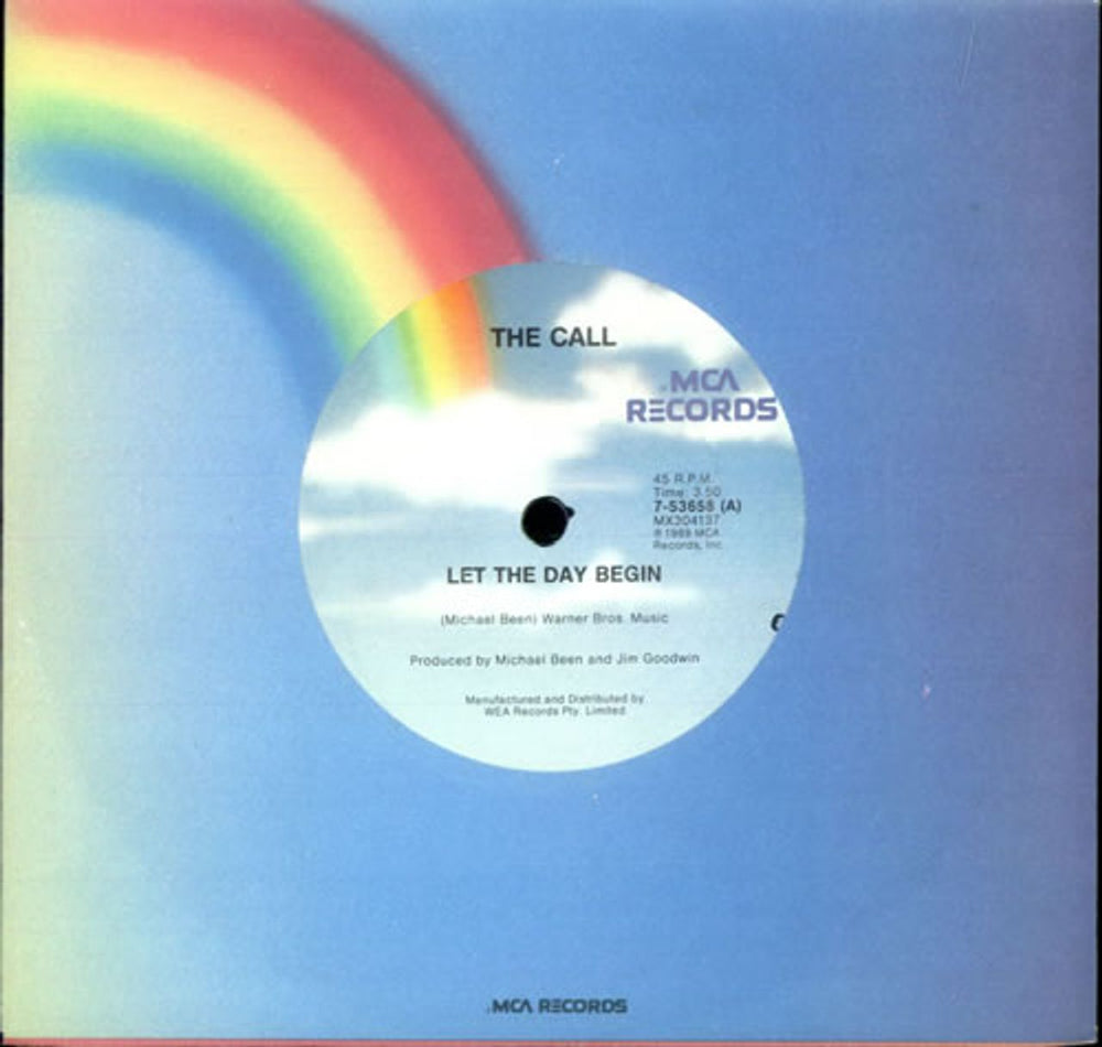 The Call Let The Day Begin UK 7" vinyl single (7 inch record / 45) 753658