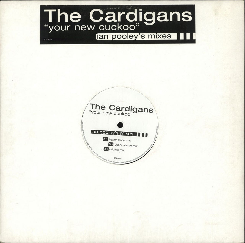 The Cardigans Your New Cuckoo UK Promo 12" vinyl single (12 inch record / Maxi-single) 571661-1