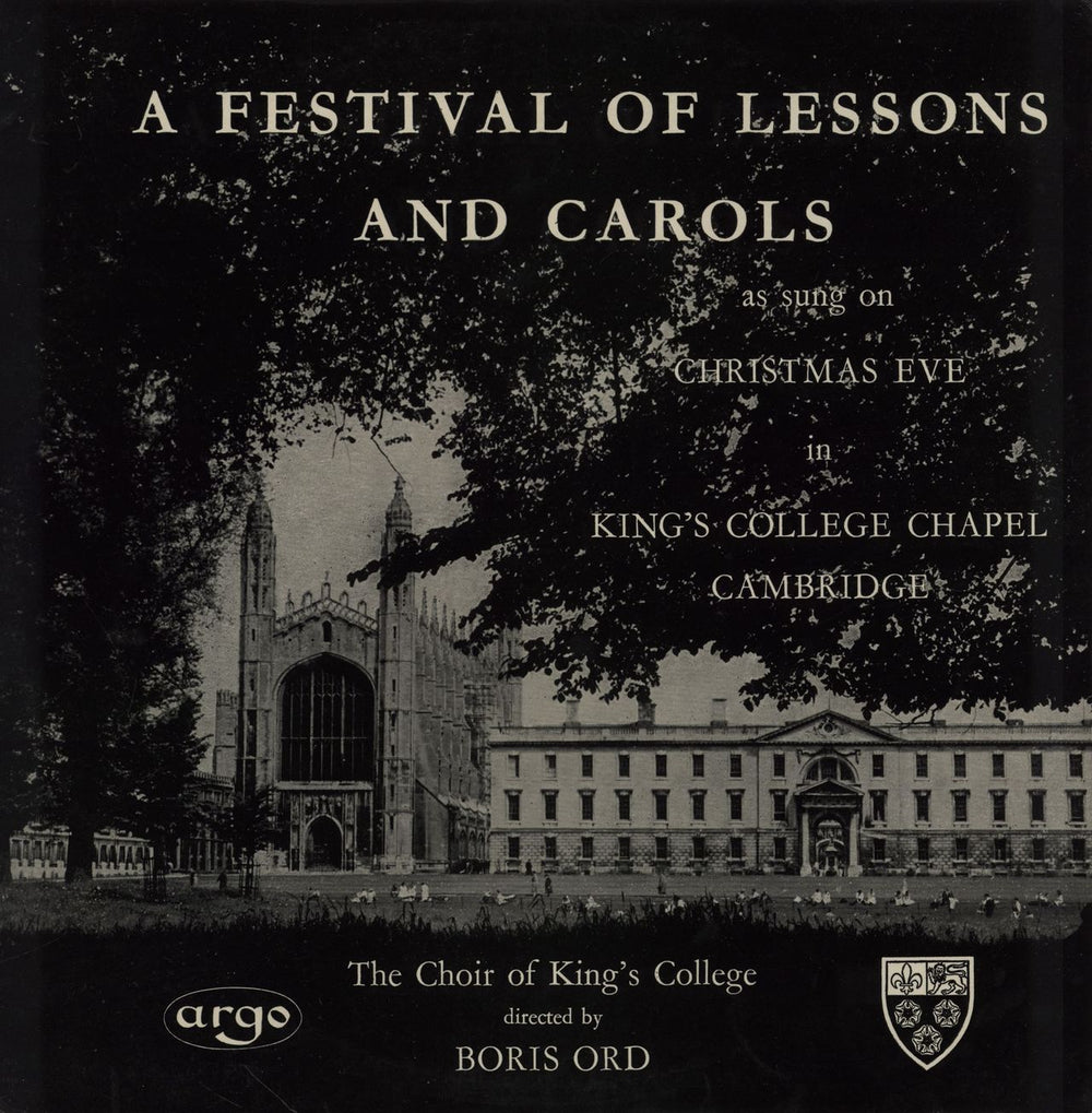 The Choir Of King's College, Cambridge A Festival of Lessons and Carols UK vinyl LP album (LP record) RG39