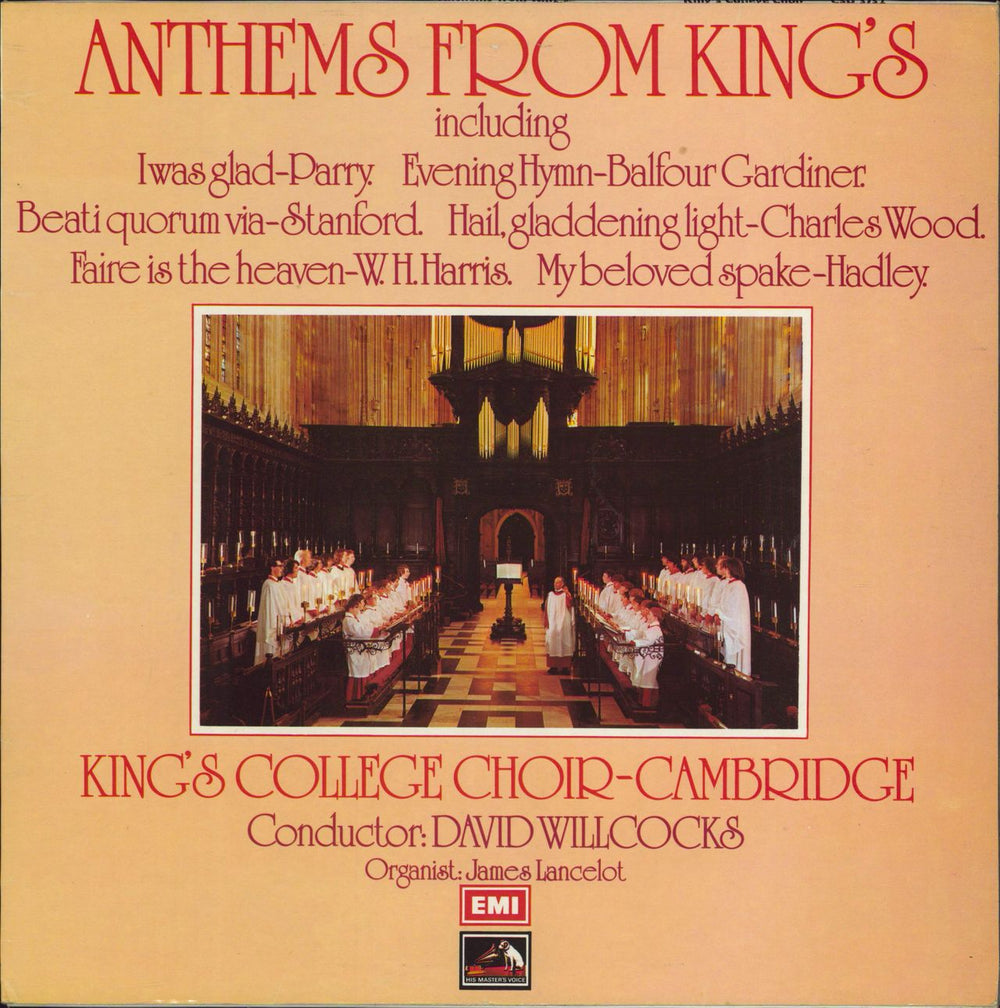 The Choir Of King's College, Cambridge Anthems From King's UK vinyl LP album (LP record) CSD3752