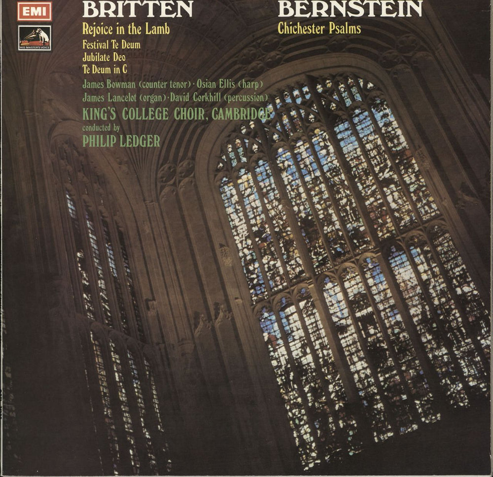 The Choir Of King's College, Cambridge Britten & Bernstein - 2nd UK vinyl LP album (LP record) ASD3035