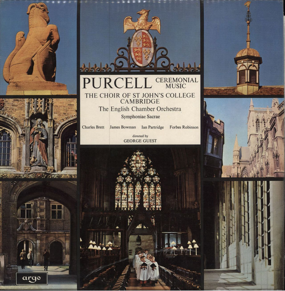 The Choir Of St. John's College, Cambridge Purcell Ceremonial Music UK vinyl LP album (LP record) ZRG724