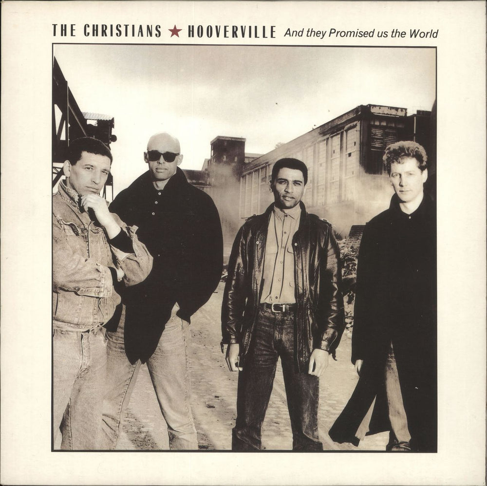 The Christians Hooverville (And They Promised Us The World) UK 12" vinyl single (12 inch record / Maxi-single) 12IS326