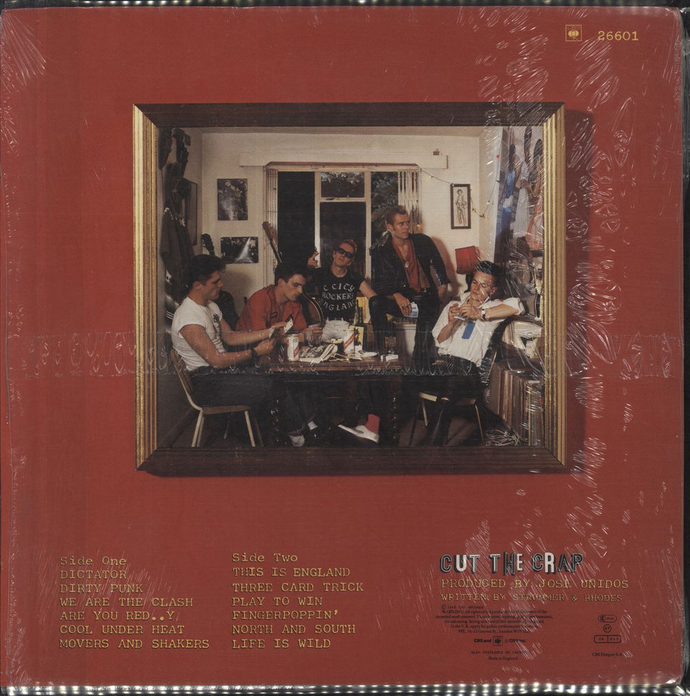 The Clash Cut The Crap - Orange Tint Sleeve - shrink UK vinyl LP album (LP record)