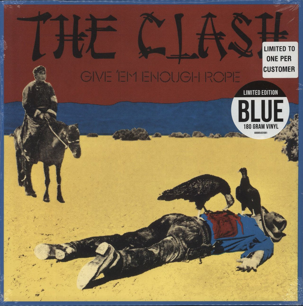 The Clash Give 'Em Enough Rope - 180gm Blue Vinyl - Sealed UK vinyl LP album (LP record) 88985431091