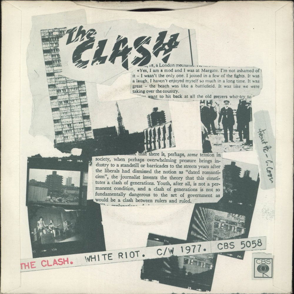The Clash White Riot - 1st - P/S - EX UK 7" vinyl single (7 inch record / 45)