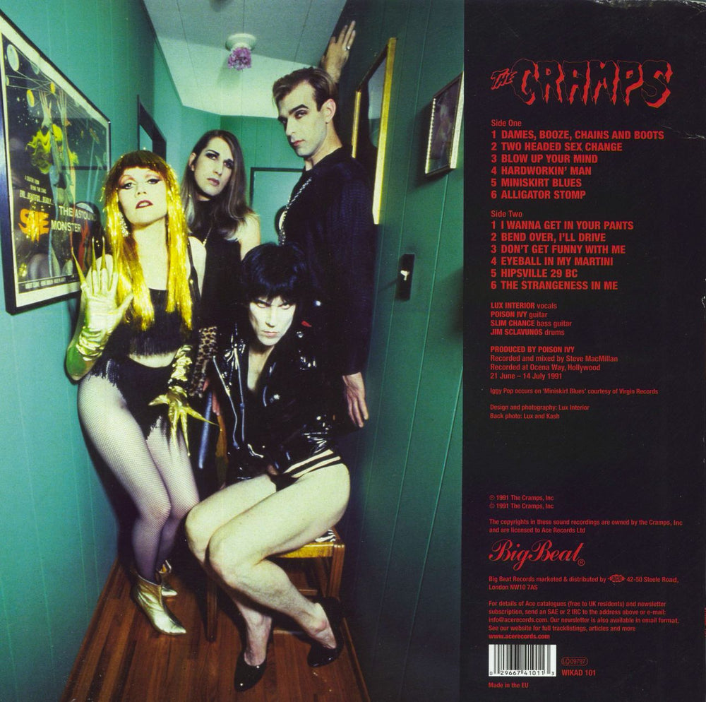 The Cramps Look Mom No Head! - Red Vinyl - EX UK vinyl LP album (LP record) 029667410113