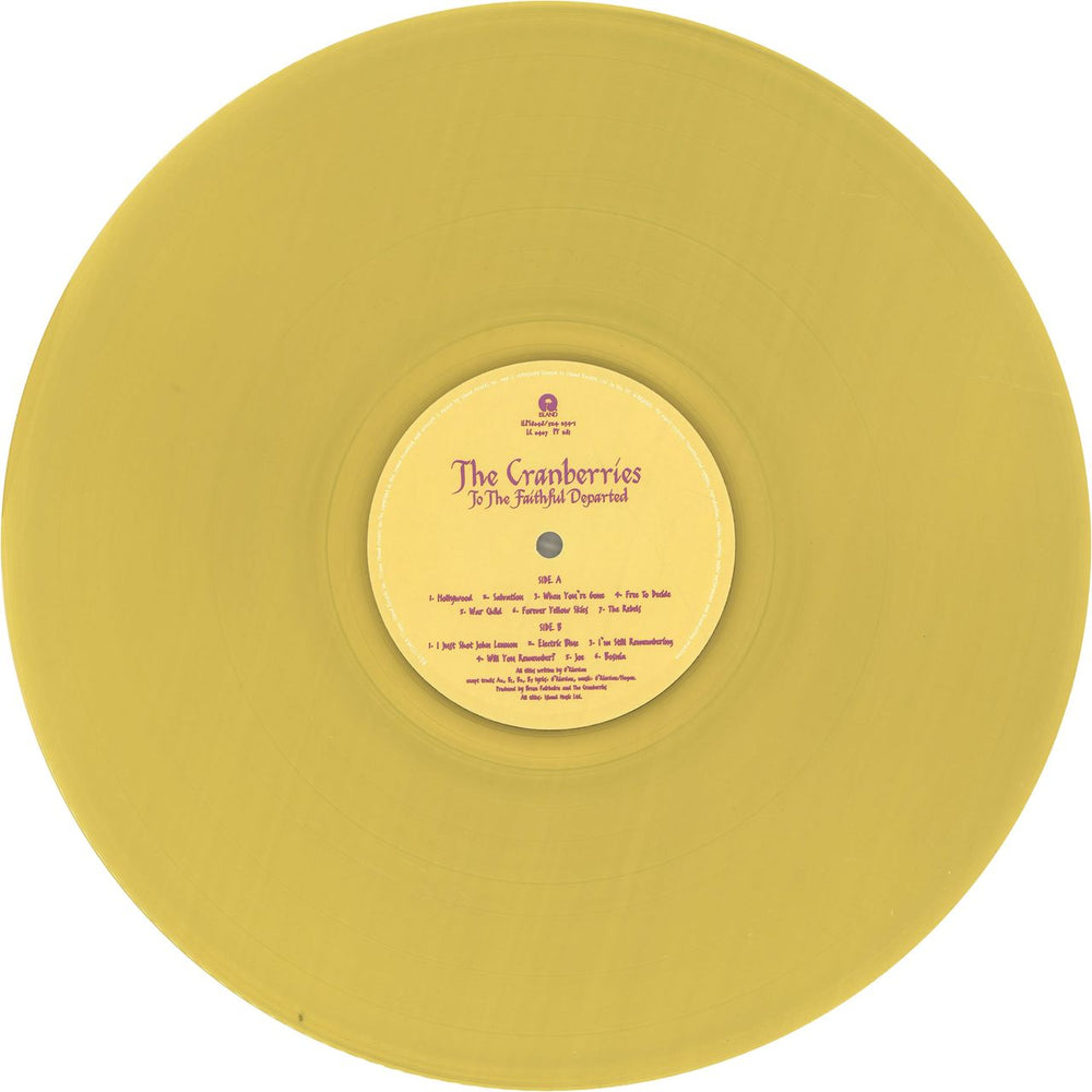 The Cranberries To The Faithful Departed - Yellow Vinyl - EX
