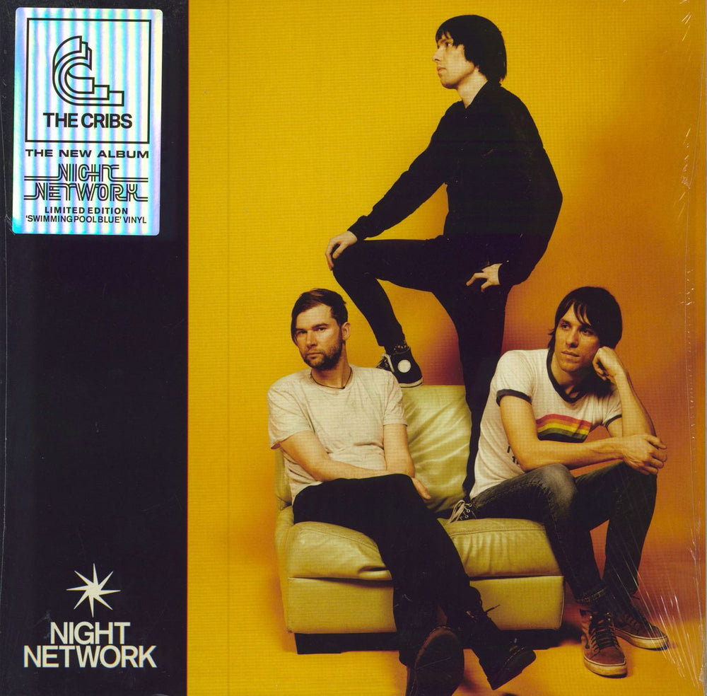The Cribs Night Network - Swimming Pool Blue Vinyl UK vinyl LP album (LP record) COOP804LPI