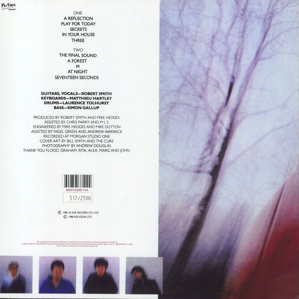 The Cure Seventeen Seconds - RSD 2012 UK vinyl LP album (LP record) 0600753381144