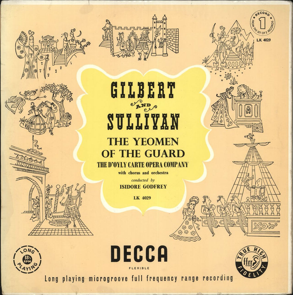 The D'Oyly Carte Opera Company The Yeomen Of The Guard - 1st UK 2-LP vinyl record set (Double LP Album) LK4029/30