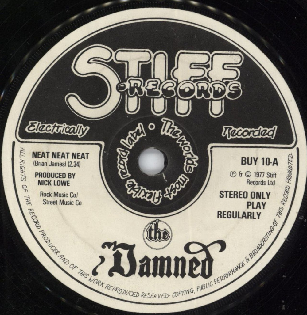 The Damned Neat Neat Neat - 1st - P/S - VG UK 7" vinyl single (7 inch record / 45) DAM07NE737018