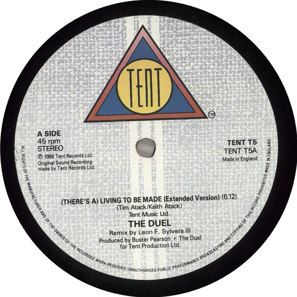 The Duel (There's A) Living To Be Made UK 12" vinyl single (12 inch record / Maxi-single)